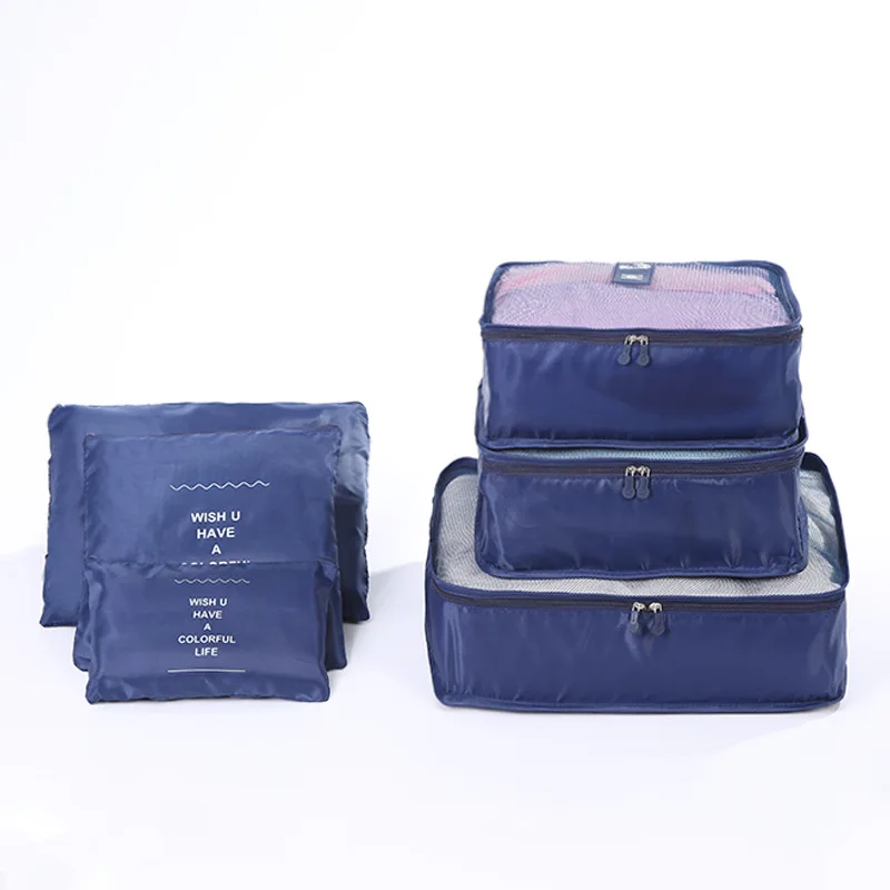 NoEnName 6 шт./партия дорожные сумки для хранения одежды Упаковка Куб чемодан Органайзер Сумка - Цвет: 5