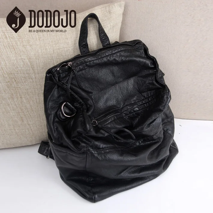 

European and American Style Super Good Quality Thick Washed Leather Double Shoulder Bag Male and Female Big Bags Lover Backpacks