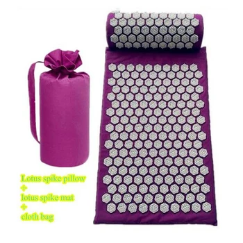 

Yoga Spike Acupressure Mat Pillow Set Back Body Massager Acupuncture Cushion Mat Pain Relieve Spike Yoga Mat with Pillow