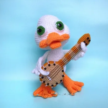 

crochet toy amigurumi doll gitar duck rattle model number SCA0011