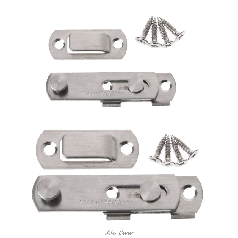 

Stainless Steel Bolt Latch Slide Lock From Door To Closet Window Women Dress Up