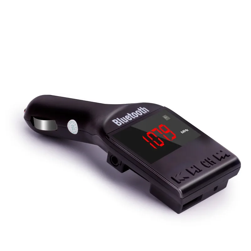 JINSERTA Bluetooth автомобильный комплект MP3 плеер fm-передатчик Громкая связь беспроводной fm-модулятор Поддержка TF Micro SD USB воспроизведение музыки - Название цвета: Черный