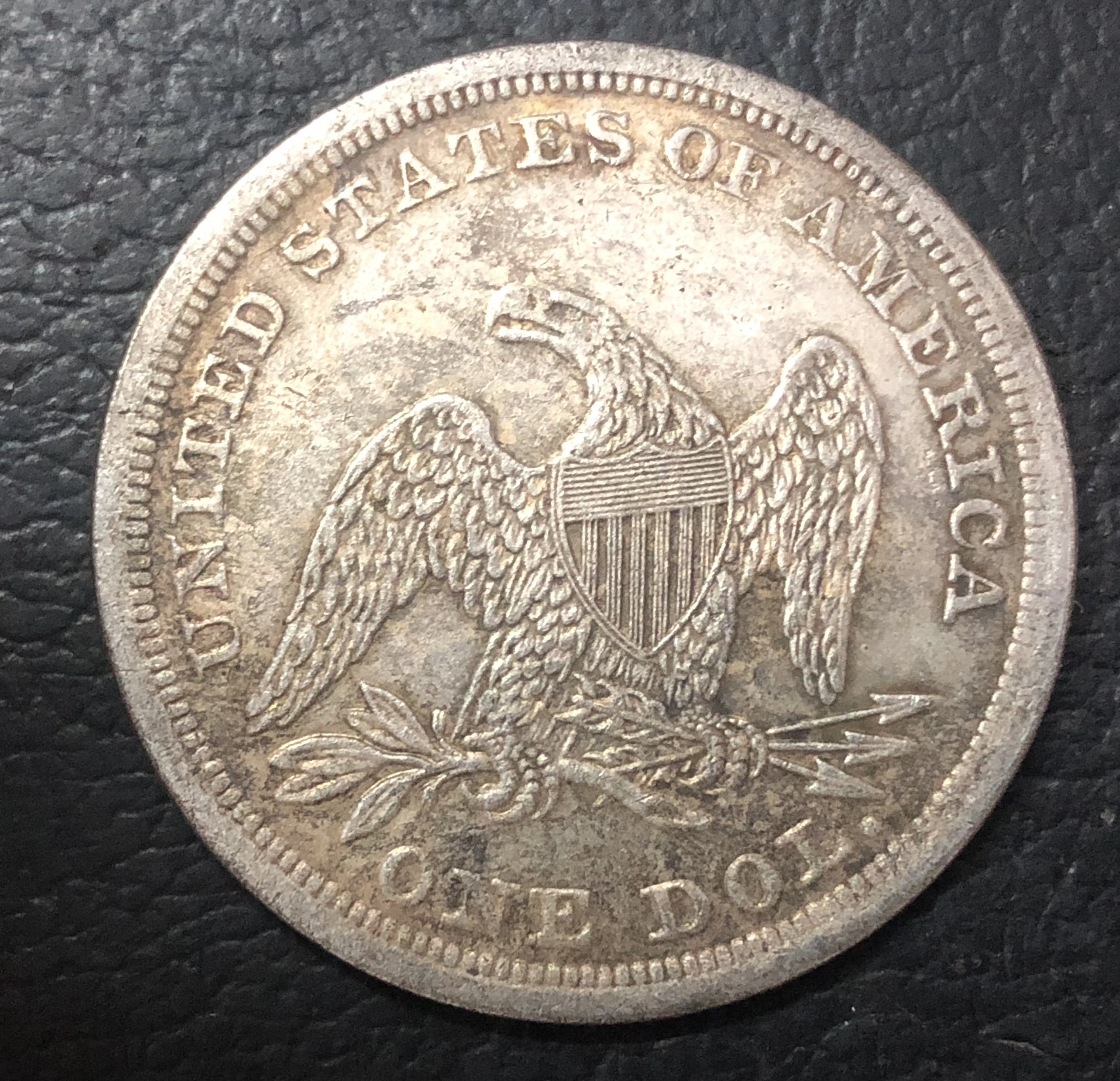 1851-P США сидящий Liberty Dollar посеребренный имитация монеты
