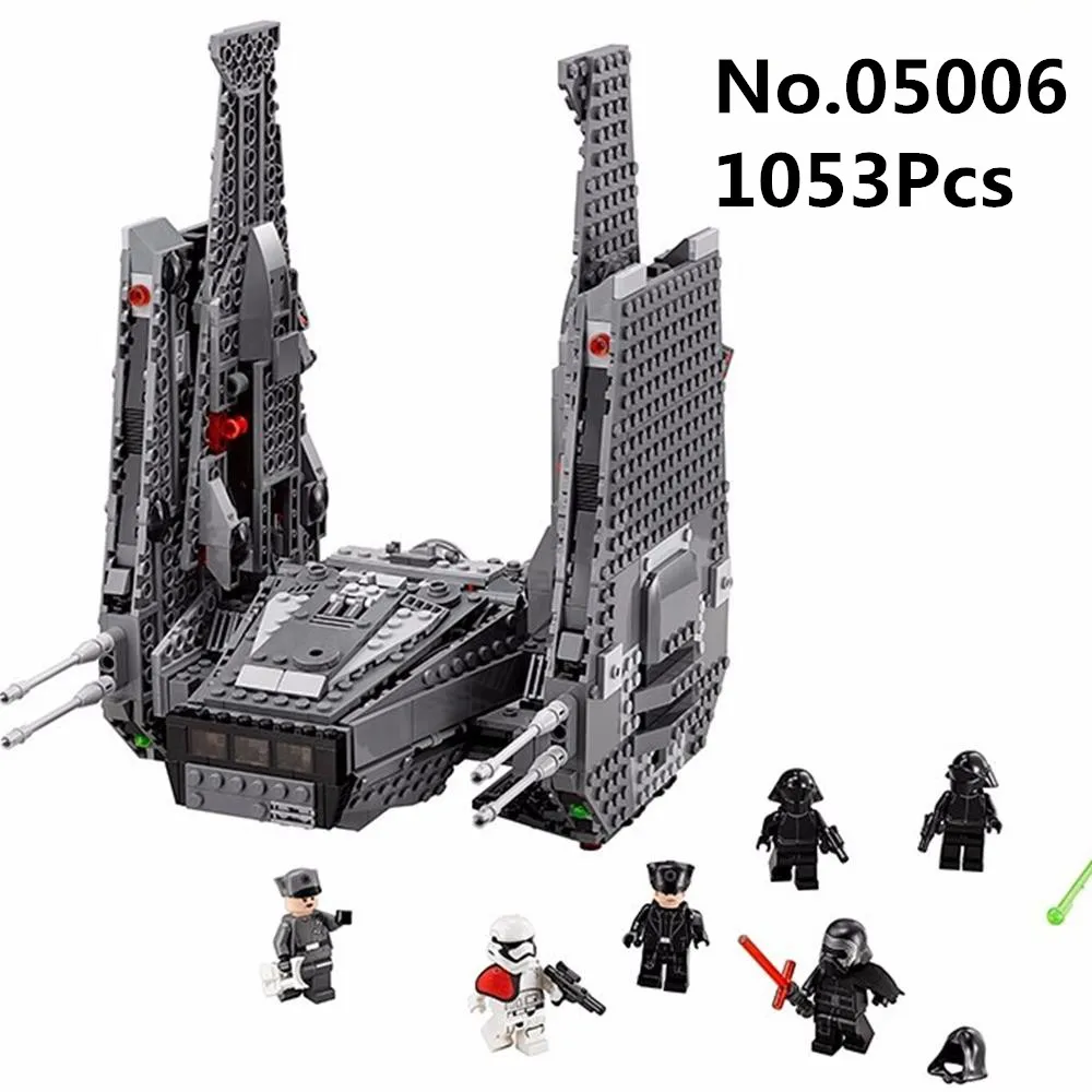

CX 05006 1053Pcs Model building kits Compatible with Lego 75104 Kylo Ren Command Shuttle 3D Bricks figure toys for children