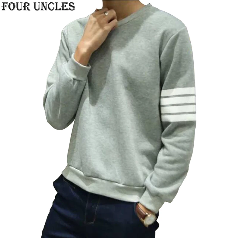 2016 Autumn&Winter Men Pullovers Mens Long Sleeved O-Neck Casual Sweatshirts Striped Fashion Brand Hoodies Big Size XXL SL0739
