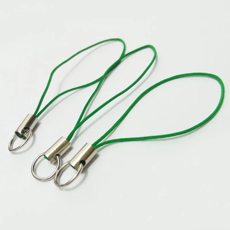 

green mobile Lariat Lanyard jump rings loop cell case cords bag charms dangles clasps connctor jewelry making garras diy