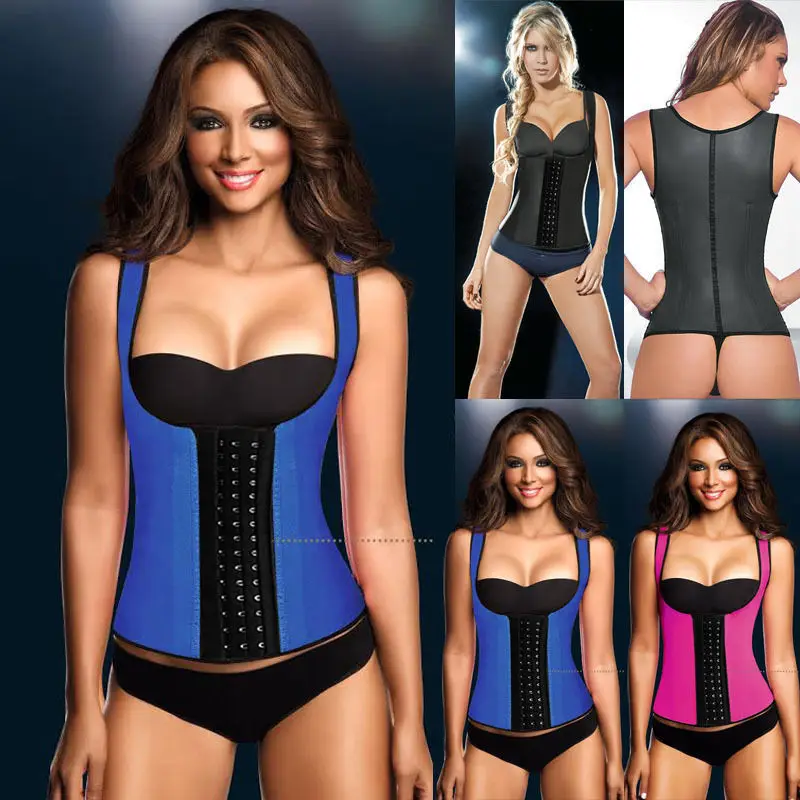 

3XL Fitness Vest Plus Size Corset Women Shoulder Strap Waist Trainer Underbust Corset Waist Trainer Steel Bone Vest