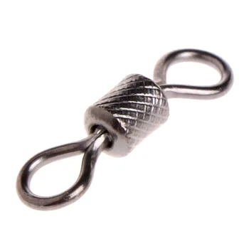 

50PCS/Lot Copper Impressed Rolling Swivels 1# 2# 4# 6# 8# 10# 12# 14# Boat Fishing Hook Connector Accessories