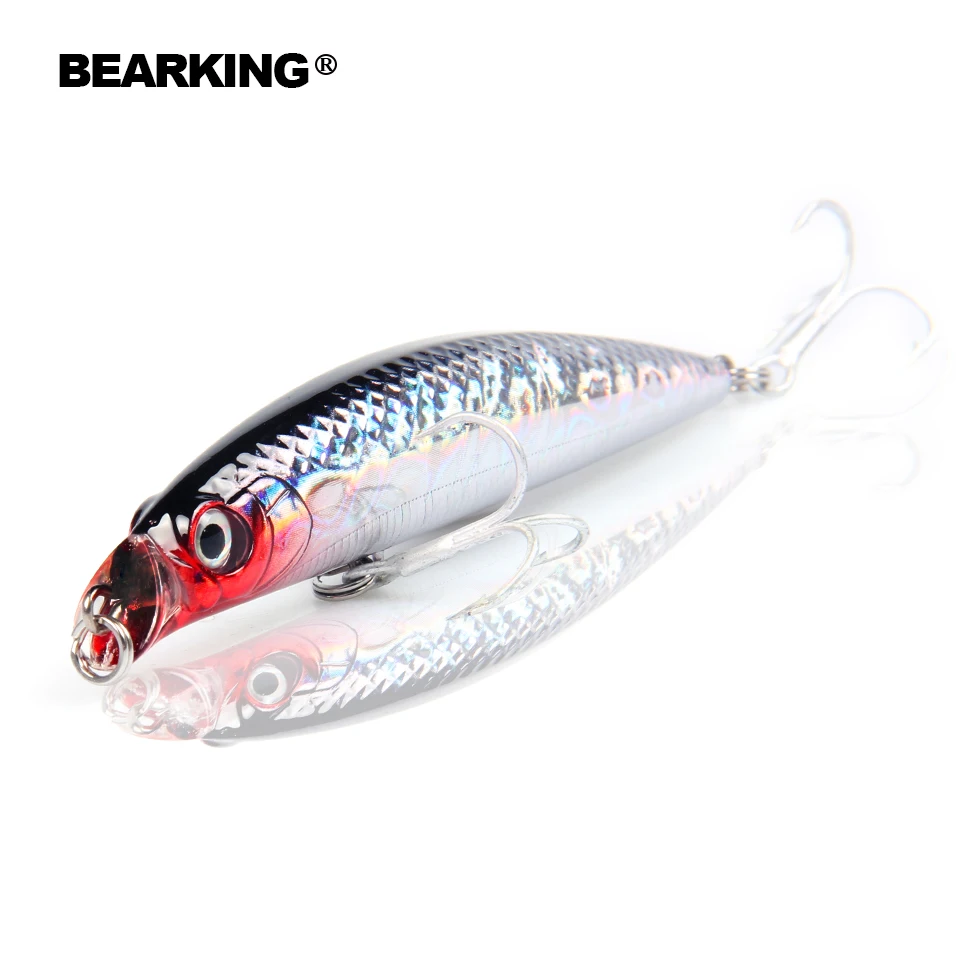  Hot model bearking Retail fishing lures, floating minnow,penceil bait size 90mm 10g,magnet inside,dive 0.5m 