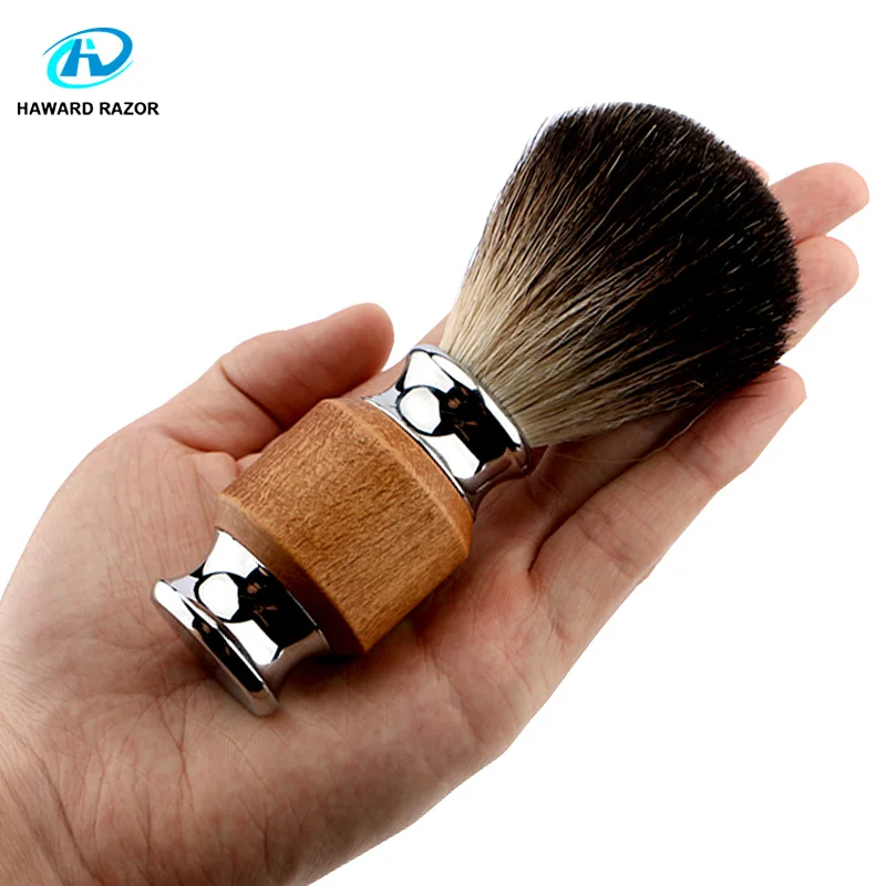 HAWARD Pure Badger щетка для бритья волос ручка из каучукового и цинкового сплава Мужская