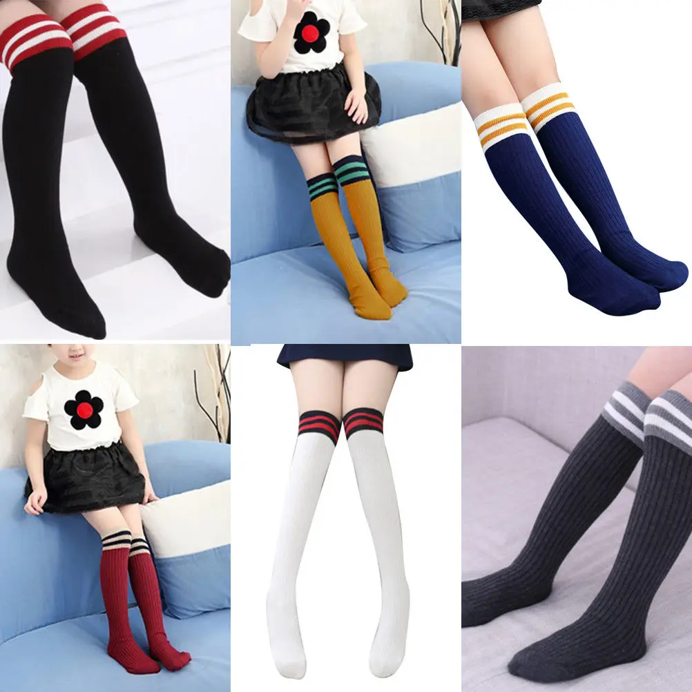 Детские гольфы для маленьких девочек Колготки Гетры Age3-11 Гольфы в полоску | Мать и