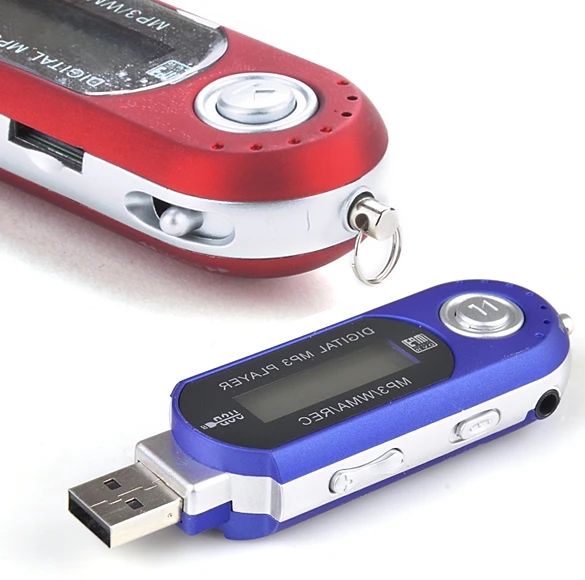 Новое поступление Mini-USB WMA MP3 Клип плеера с ЖК-дисплей Экран вкладыши USB Поддержка карты памяти Micro SD 4 цвета Оптовая продажа