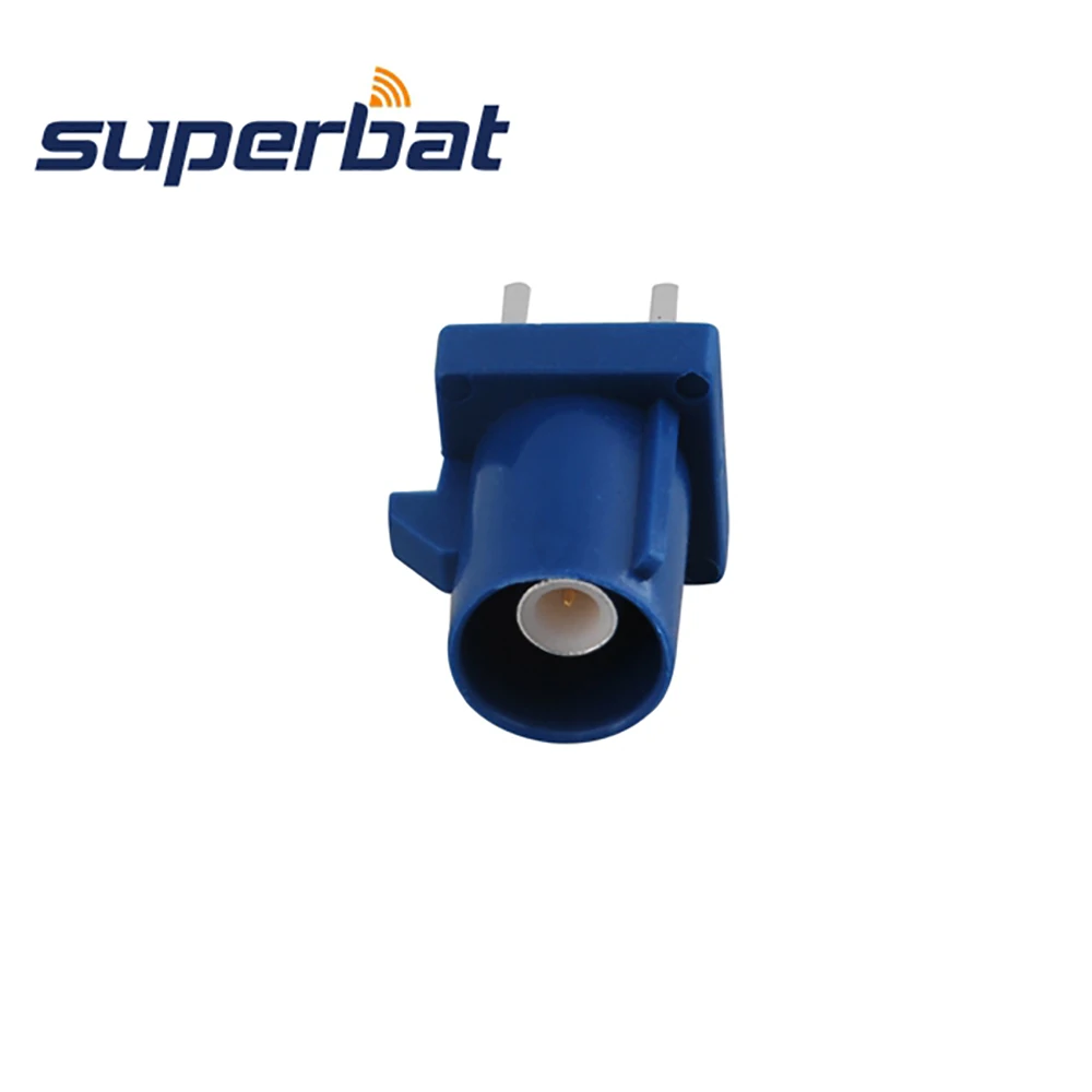 Fakra C Blue Male PCB Mount Straight RF Coaxial Connector for GPS Navigation