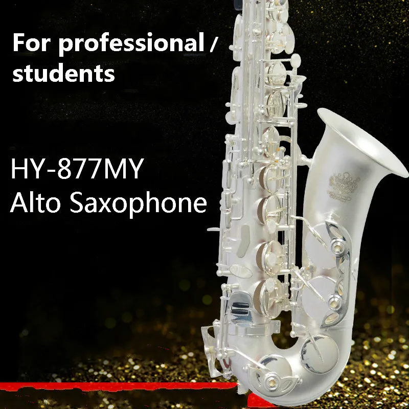 HY-877MY Alto hemp Silver Plated Saxophone e flat sax mouthpiece for professional musical man or students HY-877MY Alto hemp Silver Plated Saxophone e flat sax mouthpiece for professional musical man or students