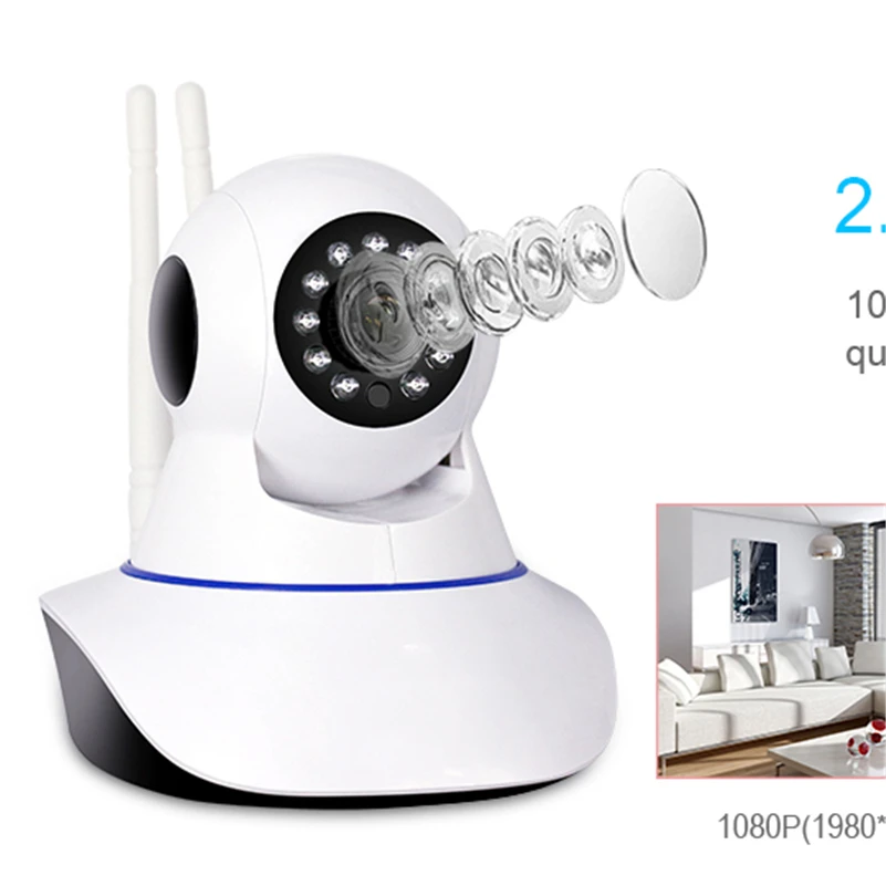 Беспроводная IP камера видеонаблюдения 360 дюйма Wi Fi|Камеры видеонаблюдения| |