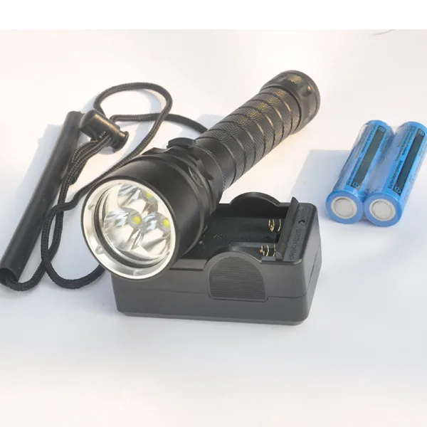 

4000 Lumen 30W 3X XML T6 LED Flashlight Torch Lanterns for Diving Waterproof 100m Depth Underwater Diver LED FlashLight