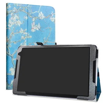 

Case For 10.1" Alcatel 3T 10 Inch Tablet 2019 Folding Stand PU Leather cover with Elastic closure