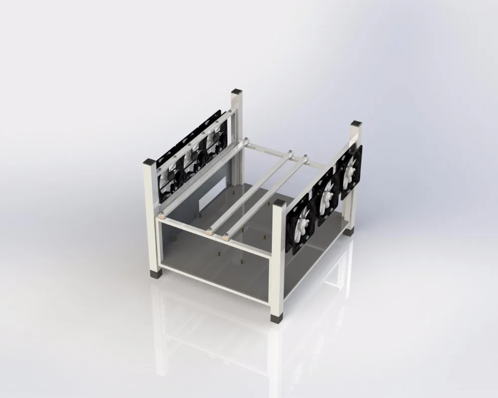 6 GPU чехол для майнинга открытым воздухом компьютер ETH Ripple Litecoin Биткоин цифровая