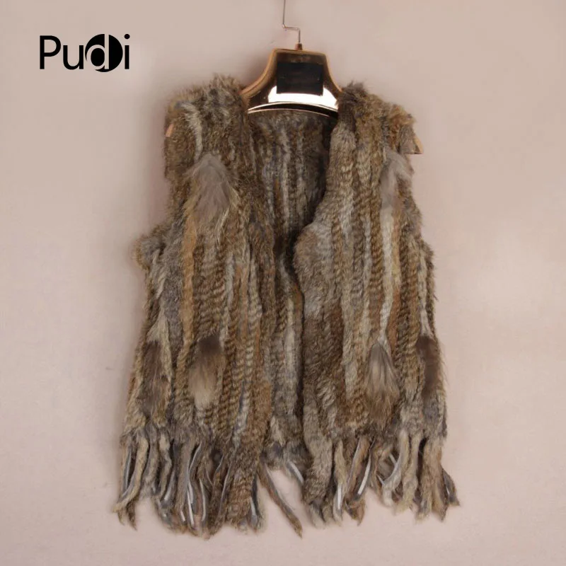 Brown Manche Natural Vr031 En Fourrure natural Tricot De Lapin Nouvelle Sans Main 2 Gilet La À Grey Femmes D'hiver Couleur Vêtement Tricoté IED9WH2
