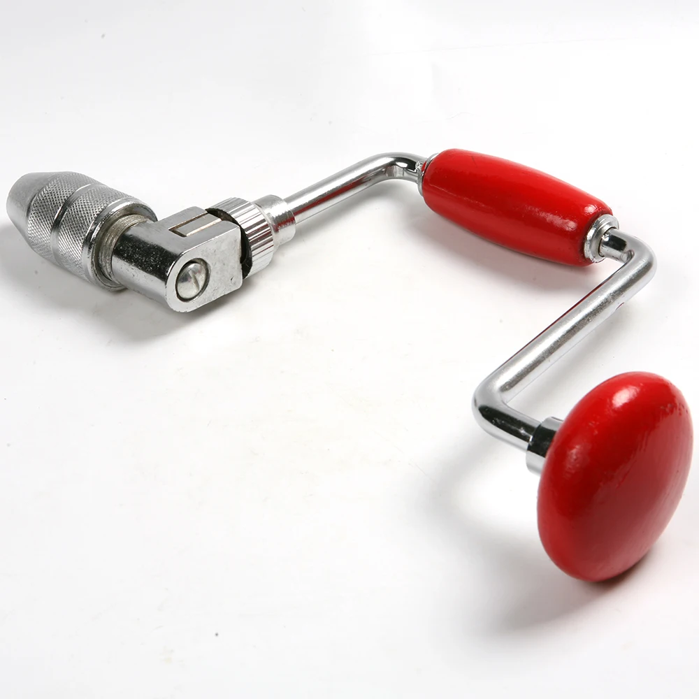 

Brace Jaw Chuck Wood Working Handle Boring Drilling Hand Tool + Twist Drill Bit