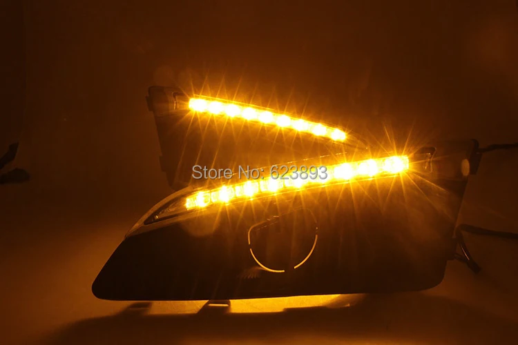 2x автомобильный Стайлинг светодиодный DRL дневные ходовые огни Противотуманные фары крышка с поворотным сигналом для Chevrolet Chevy Sonic Aveo 2011-2013