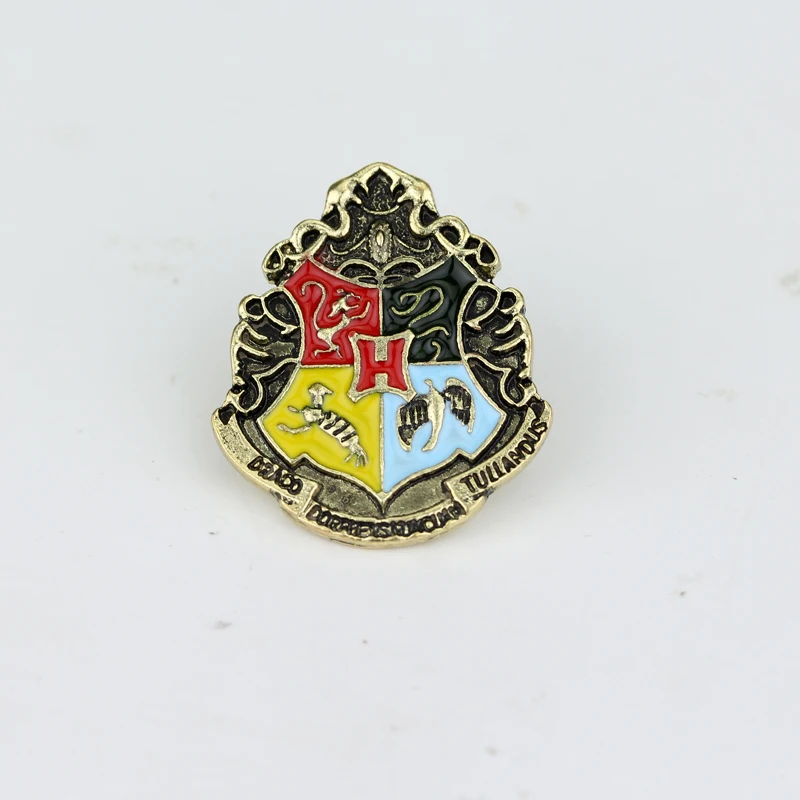 Хогвартс значок колледжа брошь волшебный Гриффиндор Слизерин Ravenclaw Hufflepuff символ металлический значок булавка шляпа брошь для одежды Ювелирные изделия - Окраска металла: XZ005