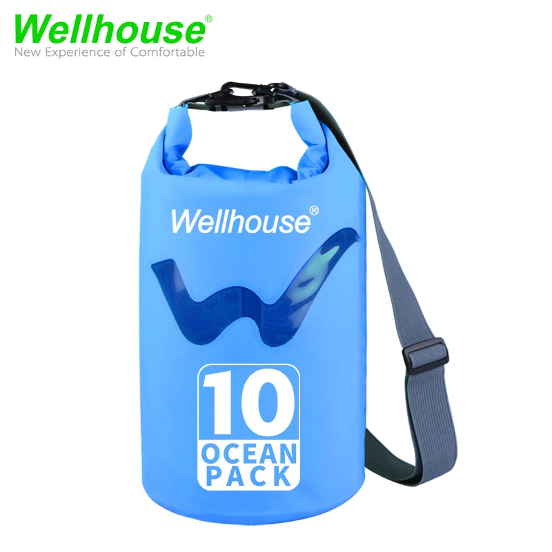 Wellhouse плавающий Водонепроницаемый сухой мешок морской сухой мешок 5L/10L/15L/20L, roll Top мешок держит Шестерни сухой для каякинга, рафтинг, катание