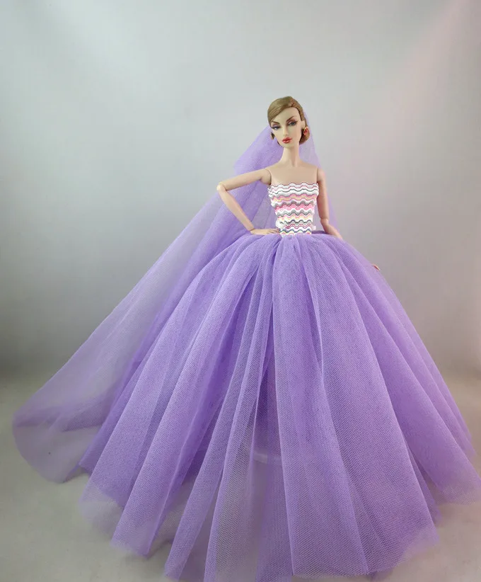 Barbie Doll Clothes Doll Clothes clothes for barbie doll wedding dress Multilayer mermaid dress princess cake skirt