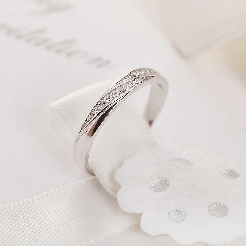 Real Genuine Silver 925 Rings for Women Classic 925 Sterling Silver Engagement Couple Ring Wedding Jewelry joyas de plata 925