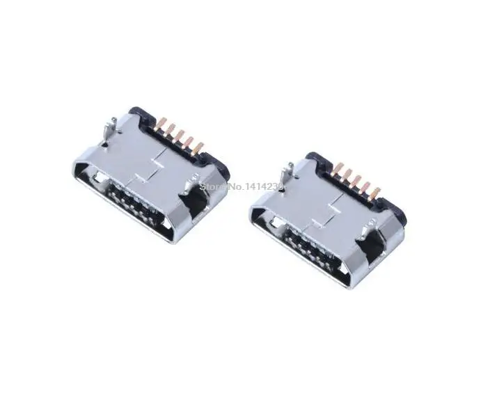 10Pcs 5.9mm Micro USB 5P,5 pin Micro USB Jack,5Pins No Curling Micro ...