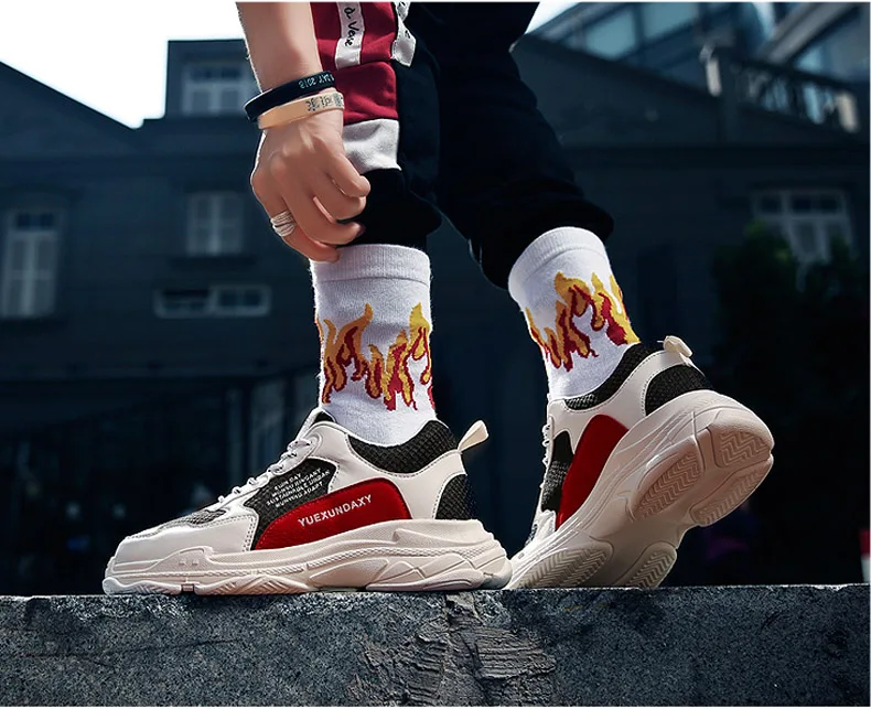 Men's Shoes High Platform Trainers Chunky Sneaker Dad Shoes Men Sneakers Mesh Footwear Breathable White Sneakers With Platform (8)