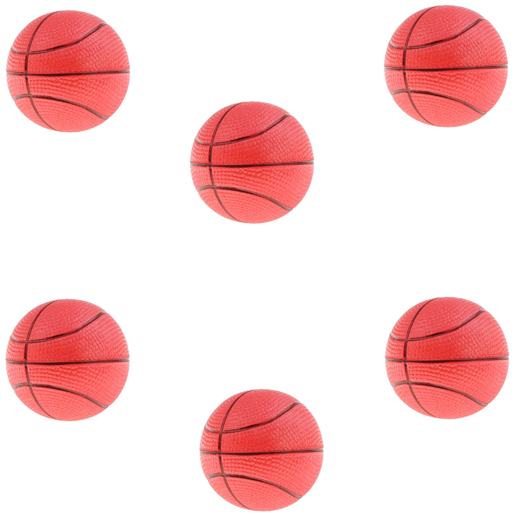 6pcs Mini Bouncing Jumping Ball Indoor Outdoor Kids Pretend Play Mini Basketball Ball Game Party Bag Fillers Kid Pet Toy Gifts