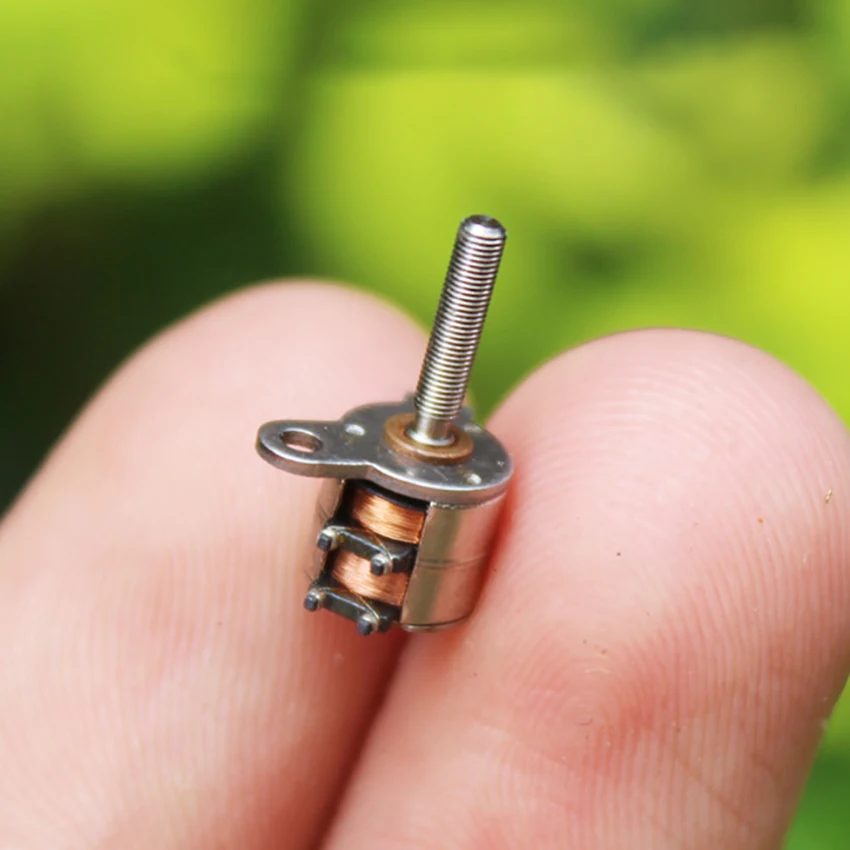 

Micro Screw Stepper Motor DC Motor 4-Wire Miniature Micro Linear Stepping Motor Drive with Metal Coil for DIY Production Models