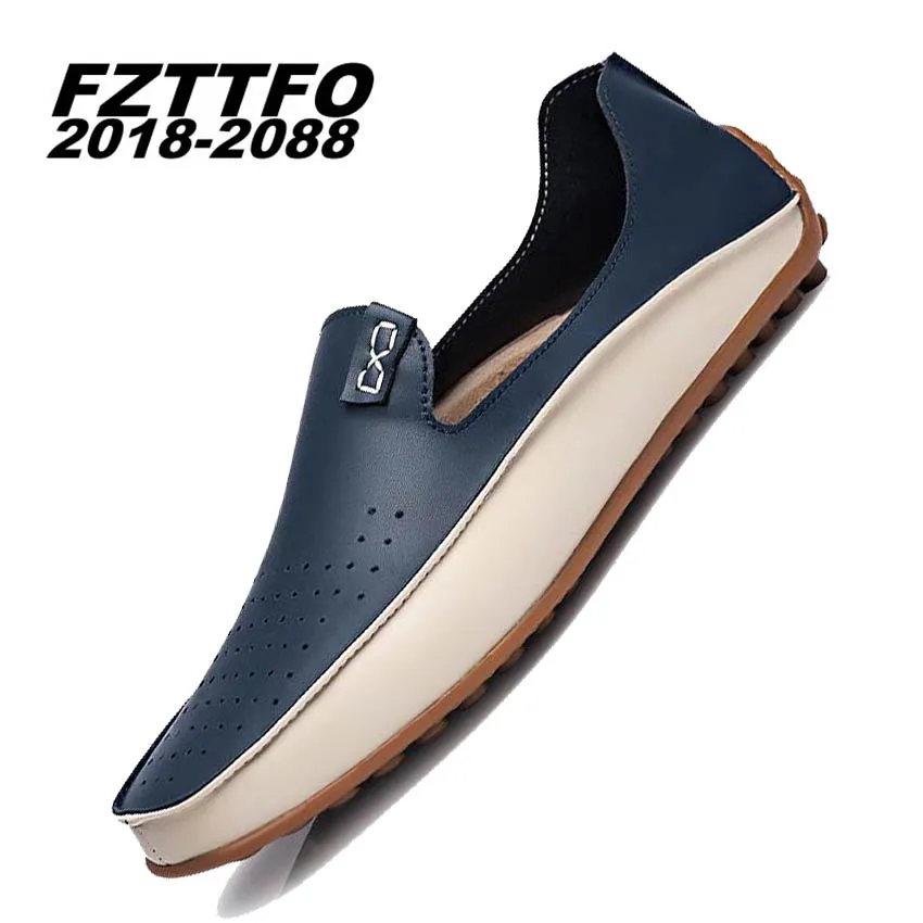 

2018 New Men Summer Shoes, Brand breathable soft driving handmade hole men moccasins,Plus size shoe K524