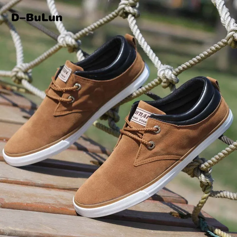 D BuLun 2016 Brand Men Shoes Casual Lace Up Canvas Shoes Men Flats ...