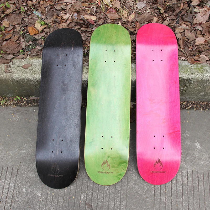 1 unid de fibra de carbono de doble balancín monopatín de arce canadiense Skateboard 31*8,0 pulgadas de Skateboard - 2