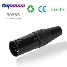 Smonisia 50 шт. 5 контактов XLR штекер 9055B аудиоразъем для микрофона высокого качества