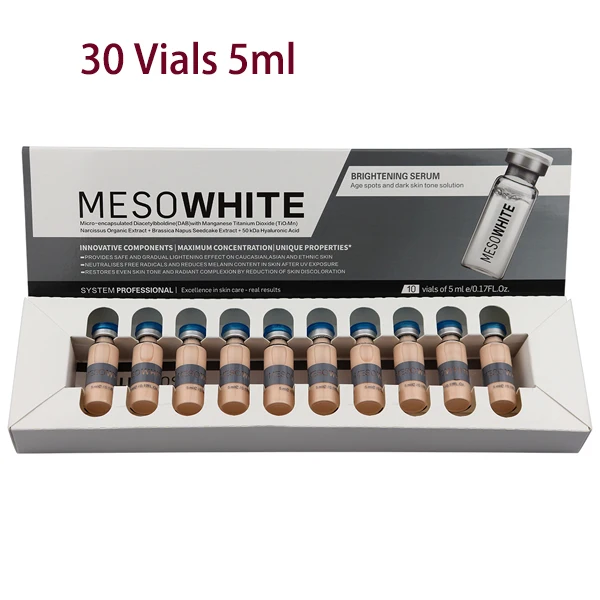 Коже сияние крем Сыворотки Mesowhite свечение обработки Mesowhite мезо BB для раздраженной кожей Цвет микронединг макияж - Цвет: 30 Vials 5ml