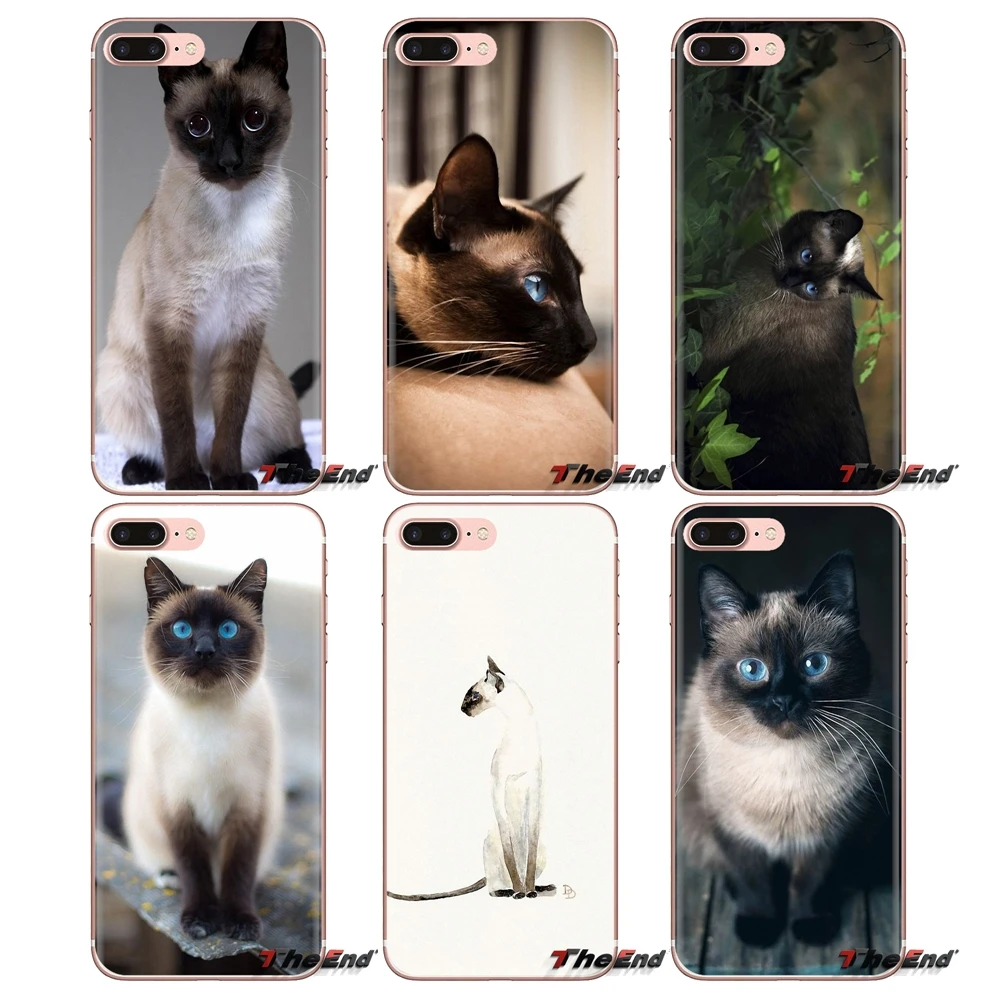 

For Xiaomi Redmi 4A S2 Note 3 3S 4 4X 5 Plus 6 7 6A Pro Pocophone F1 Blue Point The Traditional Siamese Cat Silicone Case Covers