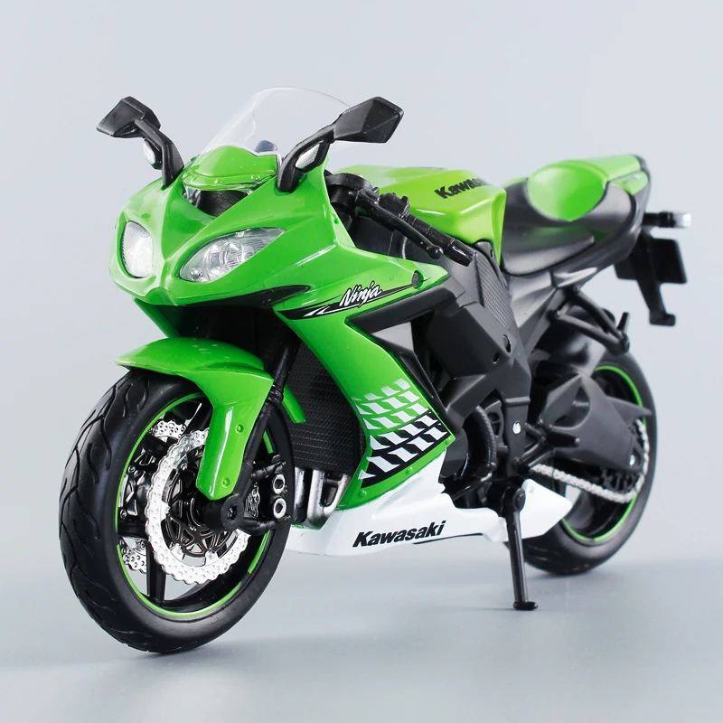 Kawasaki Ninja ZX-10 R 2010 Green 1:12 Maisto Moto modelo modelo die cast 