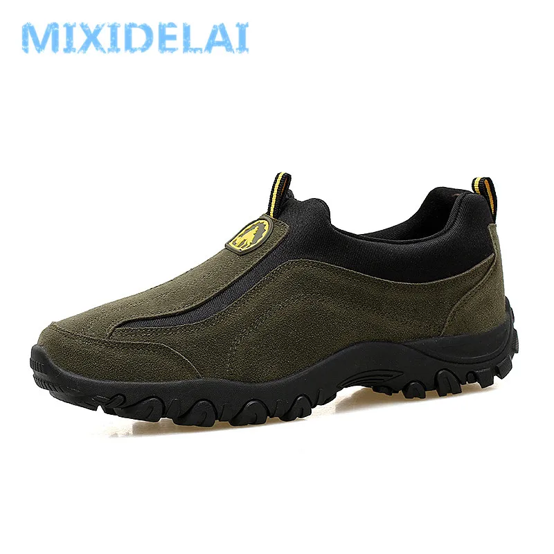 

MIXIDELAI Men Boots Winter With Fur 2019 Warm Snow Boots Men Winter Boots Work Shoes Men Footwear Fashion Rubber Ankle Shoes