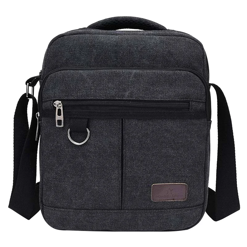 Мужская Холщовая Сумка через плечо многофункциональная с молнией|designer shoulder