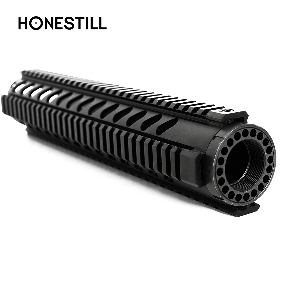 

12 inch RIS Handguard 4Rail Picatinny Quad Rail Free Float Handguard AR15 M4 223/5.56 Scope Mount Airsoft Hunting Accessories