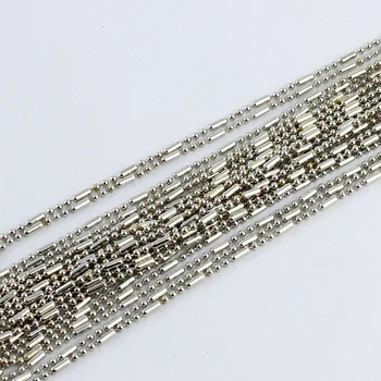 

Copper Metal 9 Colors 1.5mm 1 by 3 Bamboo Ball Beads Jewelry Necklace Bracelet Links Fashion Chains Finding 100 Meters/Troll