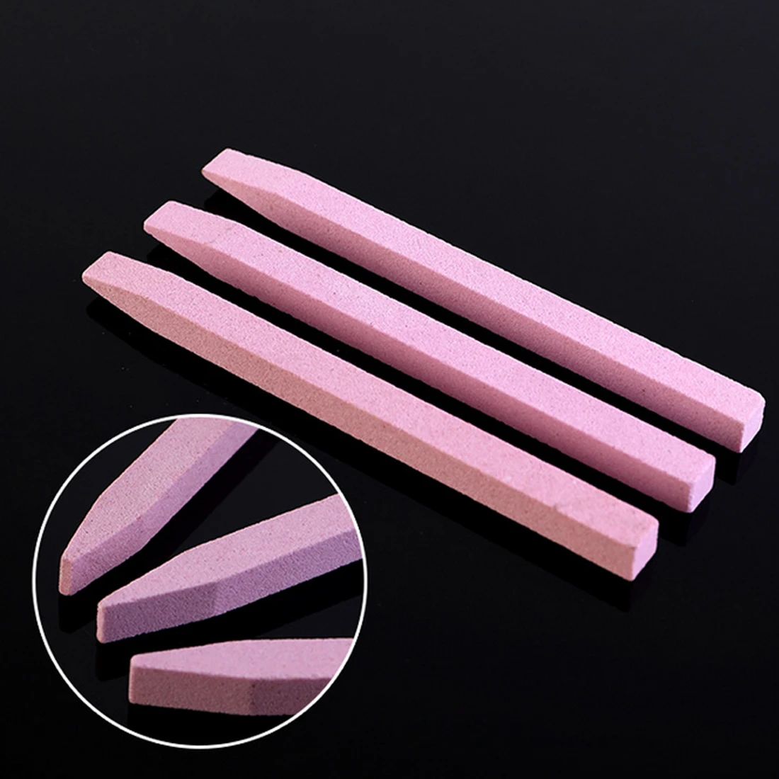 

Top 1pc Random Color Salon Unique Bluestone Stick Nail File Cuticle Remover Trimmer Buffer Pro Sanding Nail Art Tool