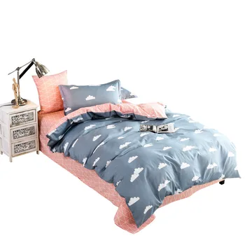 

Summitkids Pure Cotton Simple Style 3pcs a Set Kids Bedding Set Double-sided Available Baby Safe Sleeping Children Bedding Set