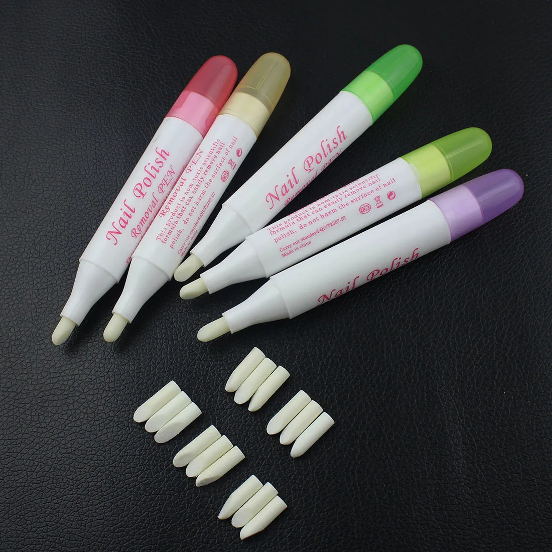 1pc Cleaner Nail Polish Mistakes Erasing Corrector Remover Pen with 3