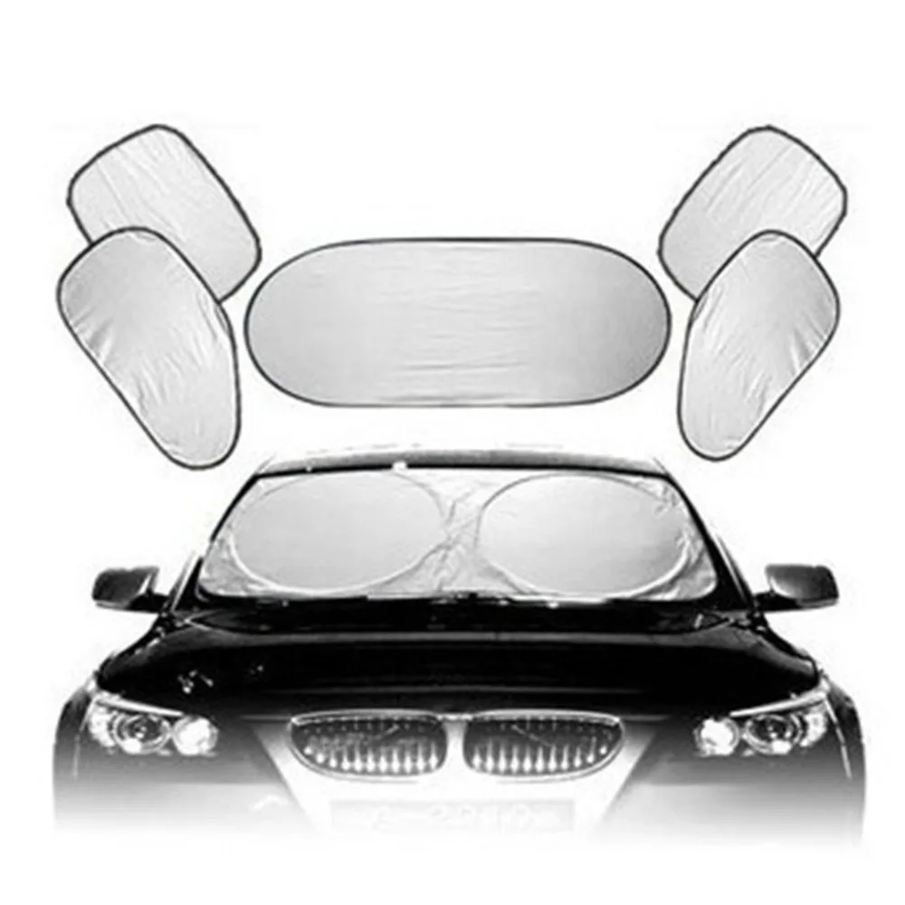 6pcs Set Lightweight Portable Car Front Side Rear Window Sunshade Car