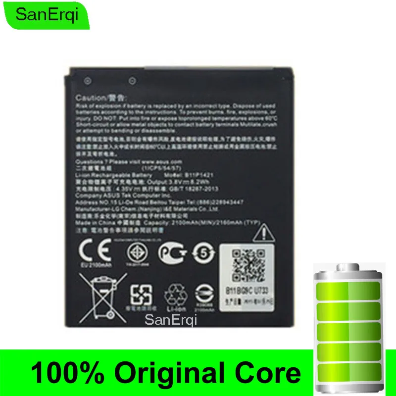 Аккумулятор для Asus ZenFone C ZC451CG Z007 B11P1421 батареи B11P1421 2100 мАч SanErqi