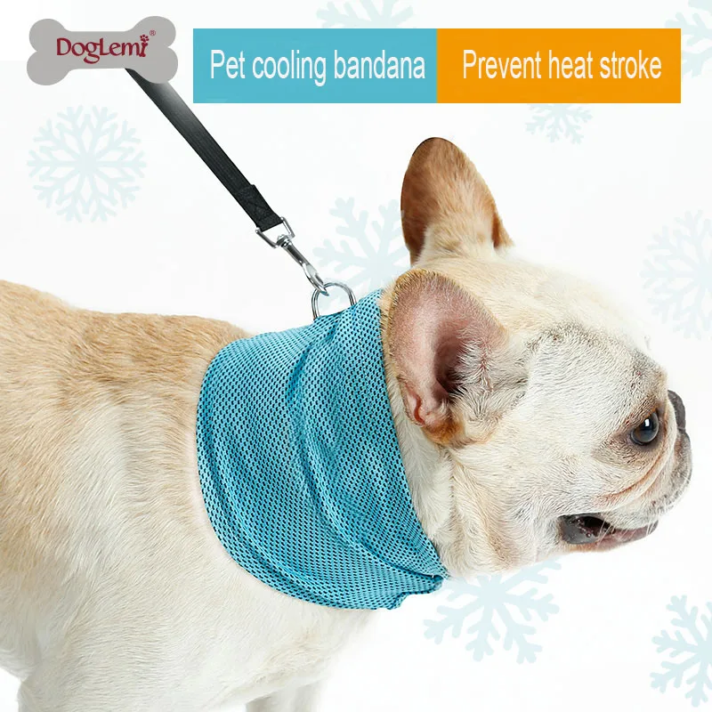 Breathable Cooling Dog Bandana Scarf for Pet small dogs Bulldog